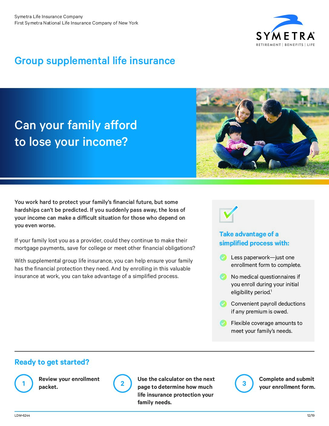 Symetra Term Life Insurance CCRES Benefits Information